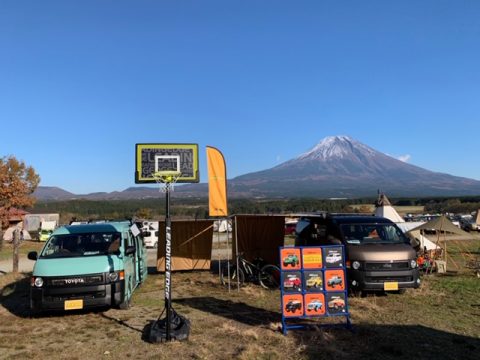 富士山　ふもとっぱら　キャンプ　ハイエース　フレックスドリーム　そとあそび　アウトドア
